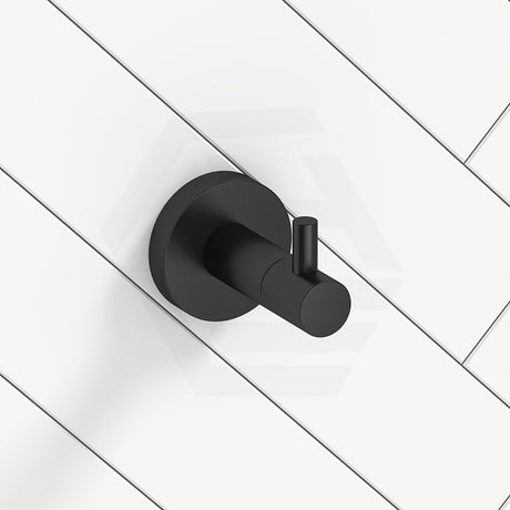 #Matt Black Amoza Round Stainless Steel Single Robe Hook Variant Colour Available