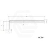 Amoza 270mm Hand Towel Holder Wall Mounted Variant Colour Available