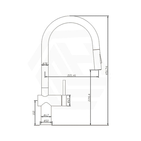 Amoza Gooseneck Swivel Pull Out Sink Mixer Modern Stainless Steel Variant Colour Available