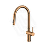#Brushed Copper Amoza Gooseneck Swivel Pull Out Sink Mixer Modern Stainless Steel Variant Colour Available