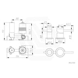 Amoza Round Wall Mixer Diverter Trim Kit Only Variant Colour Available