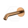 #Brushed Copper Amoza Round Curved Wall Mounted Bath Spout 200mm Outlet