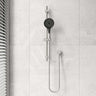 #Chrome Amoza Round 5 Functions Hand Shower on Rail Stainless Steel