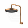#Brushed Copper Gooseneck Shower Arm & Round Shower Head Set 2 Packs