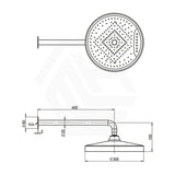 Amoza Curved Wall Mounted Arm and Round Shower Head Set 2 Packs Variant Colour Available