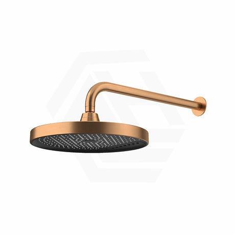 #Brushed copper Amoza Curved Wall Mounted Arm & Round Shower Head Set 2 Packs