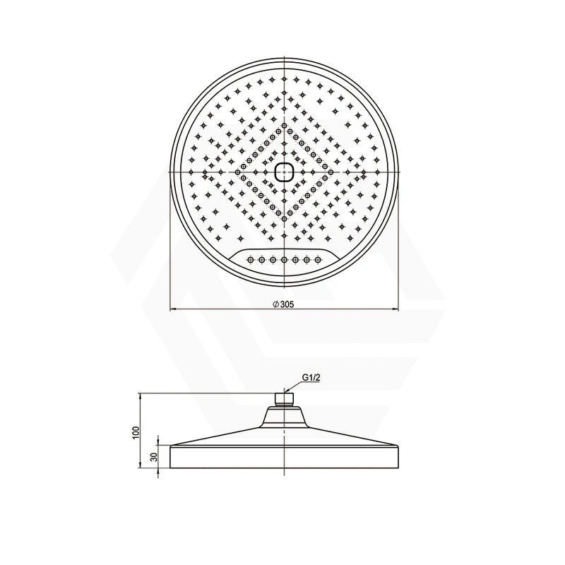 Amoza 300mm Swivel Round Spray and Waterfall Shower Head Variant Colour Available