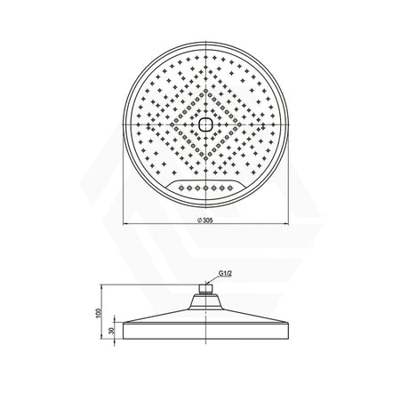 Amoza 300mm Swivel Round Spray and Waterfall Shower Head Variant Colour Available