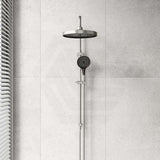 #Brushed Stainless Steel Amoza Twin Shower On Rail Stainless Steel