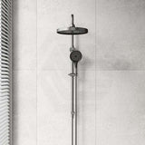 #Gunmetal Grey Amoza Twin Shower On Rail Stainless Steel