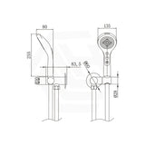 Amoza Round 5 Functions Handheld Shower with Wall Bracket Set Variant Colour Available