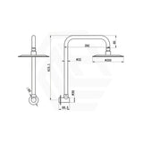 Amoza Round Shower Head with Gooseneck Shower Arm Set Variant Colors Available
