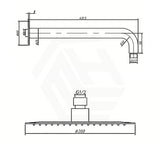 Amoza Round Shower Head with Curved Shower Arm Set Variant Colors Available