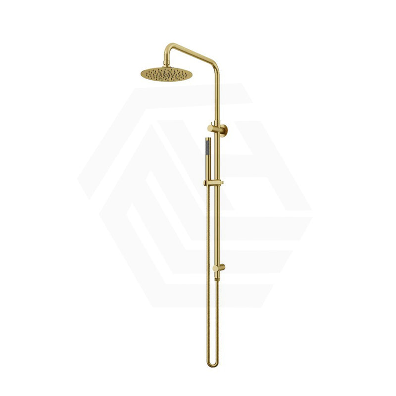 Amoza Round Twin Rail Shower Set 304 Stainless Steel Variant Colors Available