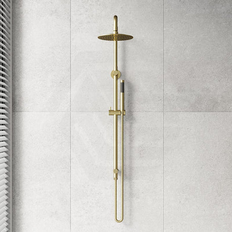 Amoza Round Twin Rail Shower Set 304 Stainless Steel Variant Colors Available