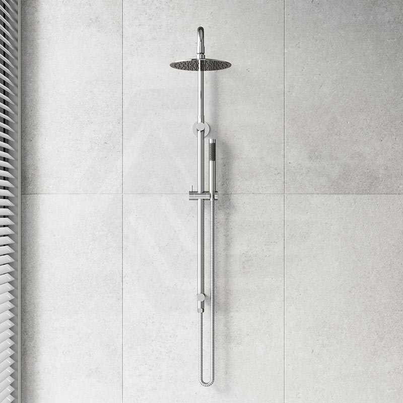 Amoza Round Twin Rail Shower Set 304 Stainless Steel Variant Colors Available