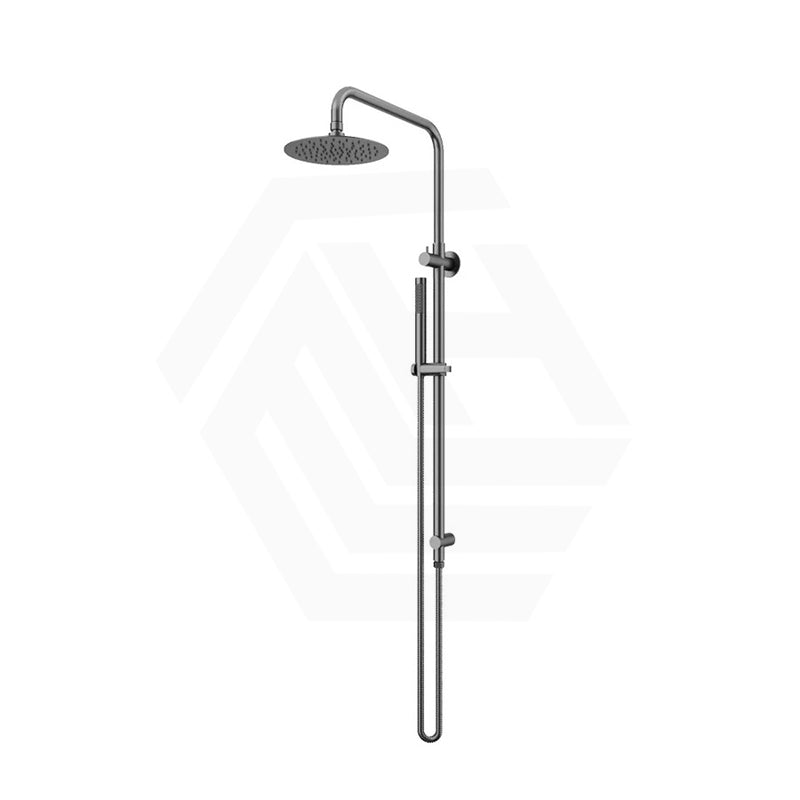 Amoza Round Twin Rail Shower Set 304 Stainless Steel Variant Colors Available