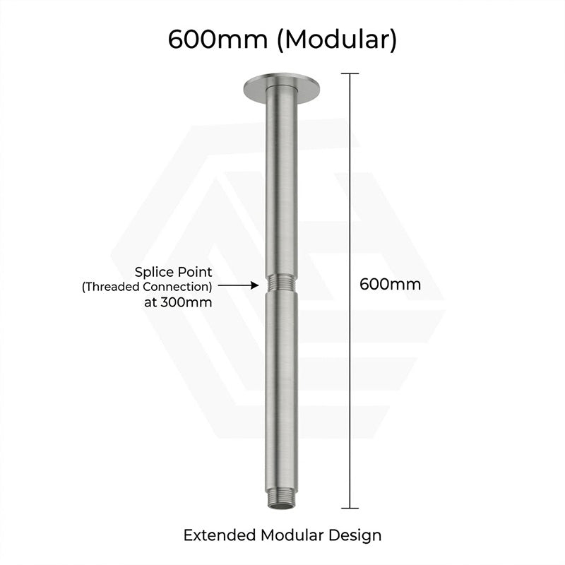 Amoza Customizable Round Ceiling Shower Arm 304 Stainless Steel 150mm/300mm/450mm/600mm - Variant Colours
