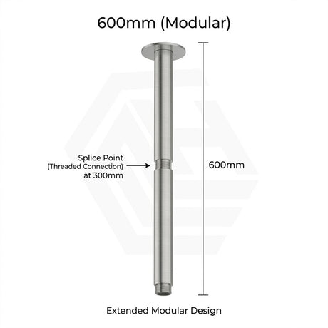 Amoza Customizable Round Ceiling Shower Arm 304 Stainless Steel 150mm/300mm/450mm/600mm - Variant Colours