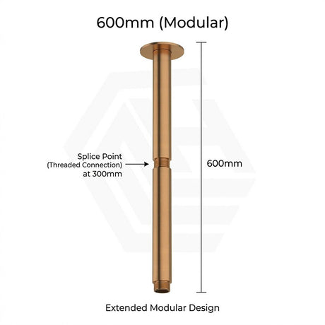 Amoza Customizable Round Ceiling Shower Arm 304 Stainless Steel 150mm/300mm/450mm/600mm - Variant Colours