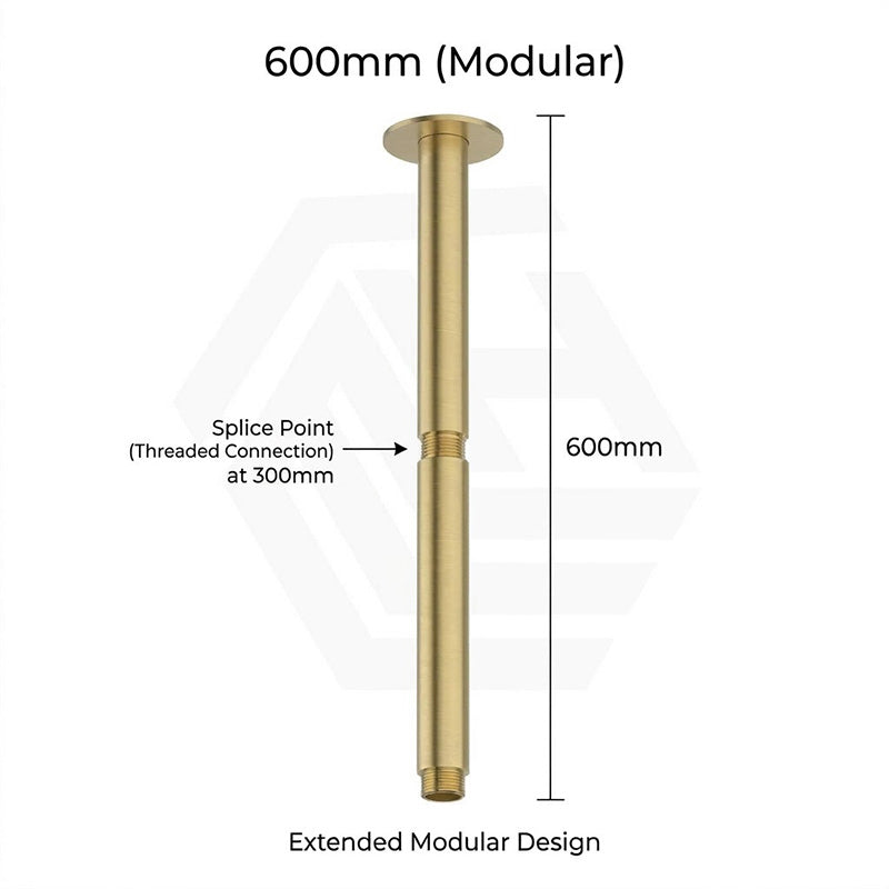 Amoza Customizable Round Ceiling Shower Arm 304 Stainless Steel 150mm/300mm/450mm/600mm - Variant Colours