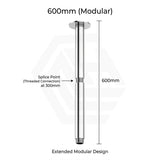 Amoza Customizable Round Ceiling Shower Arm 304 Stainless Steel 150mm/300mm/450mm/600mm - Variant Colours