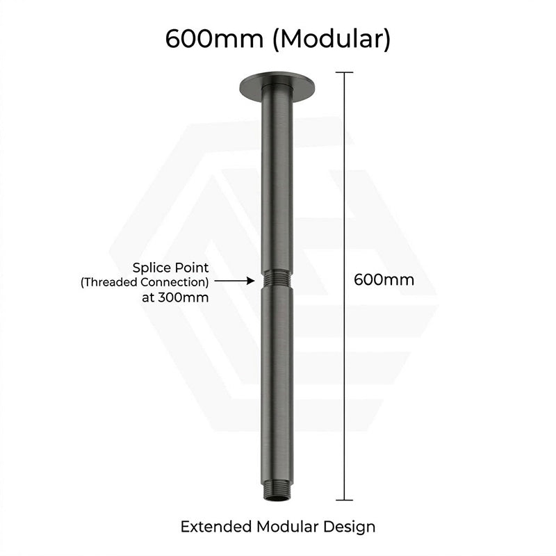 Amoza Customizable Round Ceiling Shower Arm 304 Stainless Steel 150mm/300mm/450mm/600mm - Variant Colours