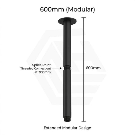 Amoza Customizable Round Ceiling Shower Arm 304 Stainless Steel 150mm/300mm/450mm/600mm - Variant Colours