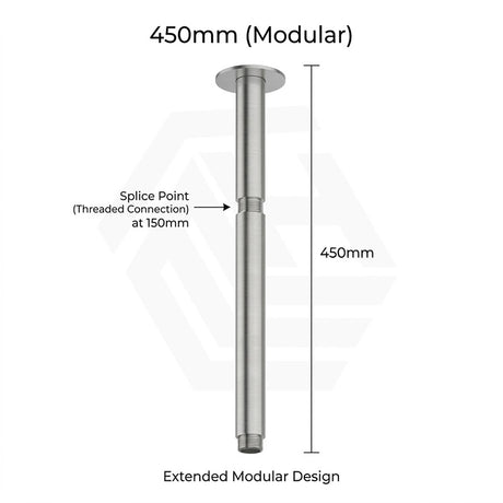 Amoza Customizable Round Ceiling Shower Arm 304 Stainless Steel 150mm/300mm/450mm/600mm - Variant Colours