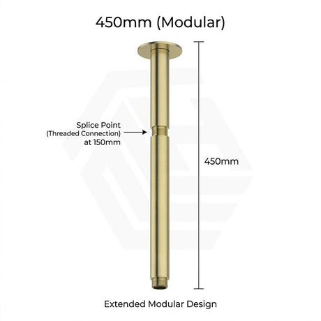 Amoza Customizable Round Ceiling Shower Arm 304 Stainless Steel 150mm/300mm/450mm/600mm - Variant Colours