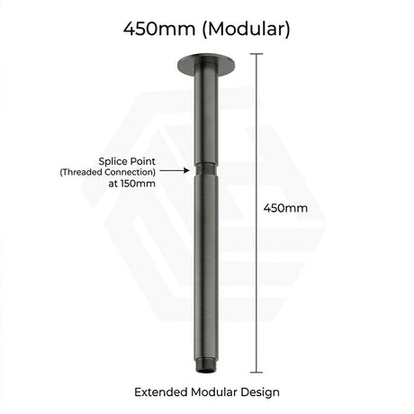 Amoza Customizable Round Ceiling Shower Arm 304 Stainless Steel 150mm/300mm/450mm/600mm - Variant Colours