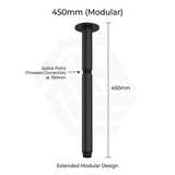 Amoza Customizable Round Ceiling Shower Arm 304 Stainless Steel 150mm/300mm/450mm/600mm - Variant Colours