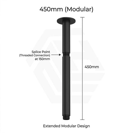Amoza Customizable Round Ceiling Shower Arm 304 Stainless Steel 150mm/300mm/450mm/600mm - Variant Colours