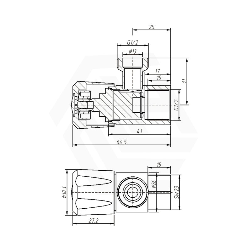 Amoza DN15 Mini 1/4 Turn Ceramic Disc Cistern Tap Variant Colour Available