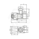 Amoza DN15 Mini 1/4 Turn Ceramic Disc Cistern Tap Variant Colour Available