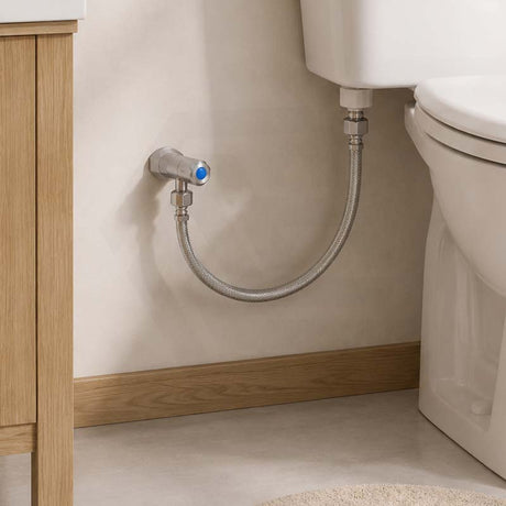 Amoza DN15 Mini 1/4 Turn Ceramic Disc Cistern Kits with 450mm PEX Hose - Variant Colour