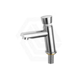 Amoza DN15 7's Push Button Timed Flow Pillar Tap Brass - Chrome