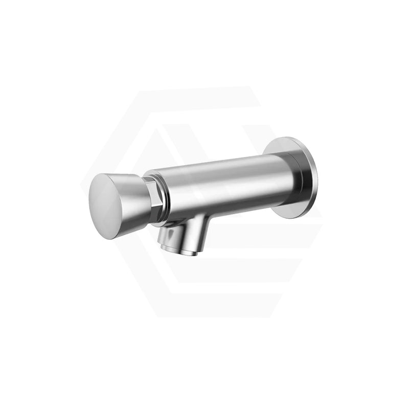 Amoza DN15 7's Push Button Timed Flow Bib Tap Brass - Chrome
