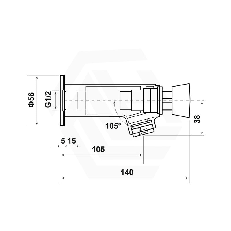 Amoza DN15 7's Push Button Timed Flow Bib Tap Brass - Chrome