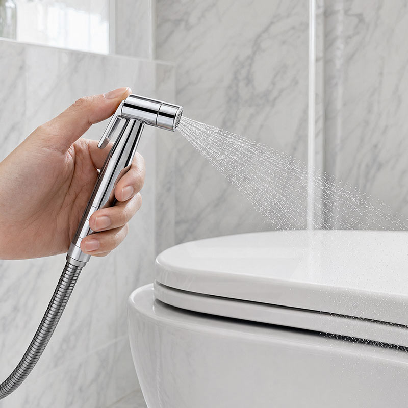 Amoza Hand Spray Set 304 Stainless Steel With Holder & Water Hose - Variant Colour