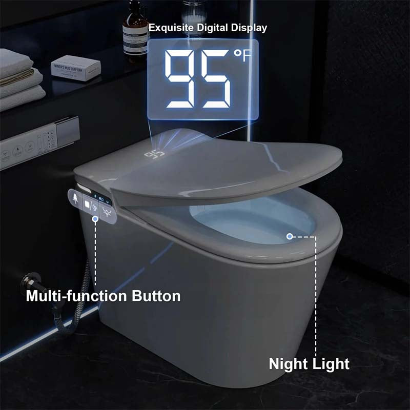 Aquaperla Smart Toilet with Aroma Diffusion and Instant Heating 680x395x470mm - Various Colours