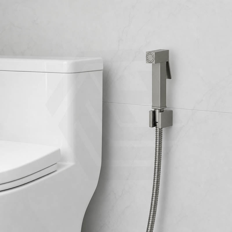 Aquaperla Brass Square Toilet Bidet Spray Kit with 1.2m Stainless Steel Hose - Variant Colour Available