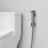 Aquaperla Brass Square Toilet Bidet Spray Kit with 1.2m Stainless Steel Hose - Variant Colour Available