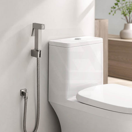 Aquaperla Brass Square Toilet Bidet Spray Kit with 1.2m Stainless Steel Hose - Variant Colour Available