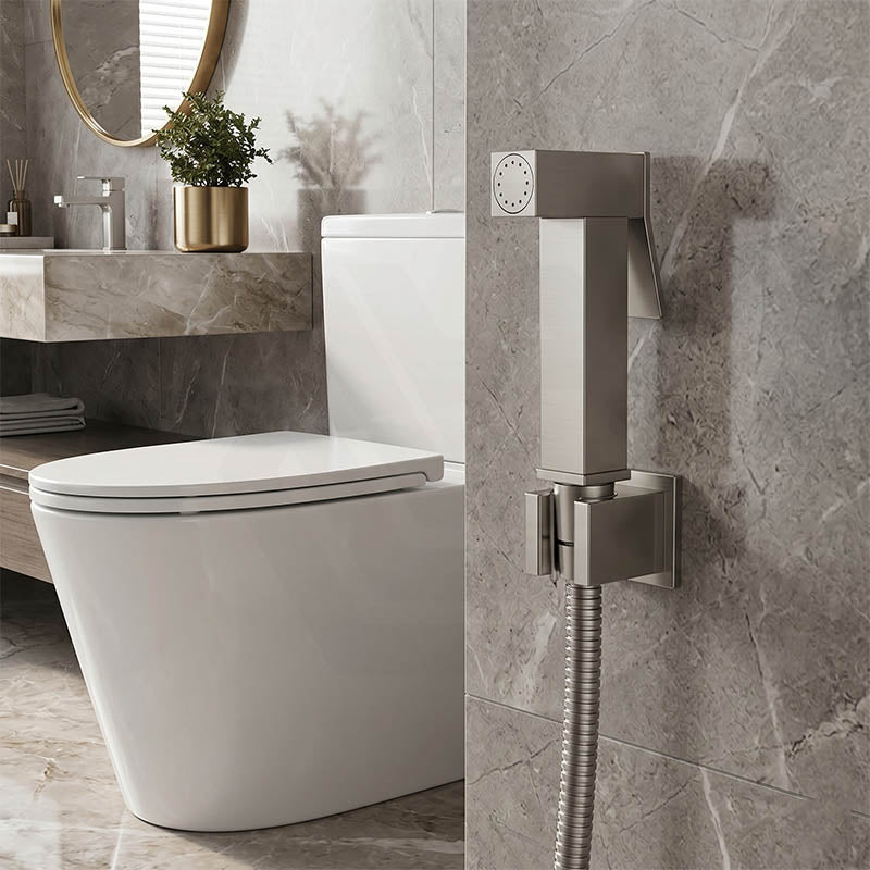Aquaperla Brass Square Toilet Bidet Spray Kit with 1.2m Stainless Steel Hose - Variant Colour Available