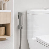 Aquaperla Brass Square Toilet Bidet Spray Kit with 1.2m Stainless Steel Hose - Variant Colour Available