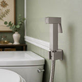 Aquaperla Brass Square Toilet Bidet Spray Kit with 1.2m Stainless Steel Hose - Variant Colour Available