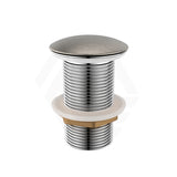 N#1(Nickel) Aquaperla 32/40mm Brushed Nickel Mushroom Solid Brass Basin Pop Up Waste NO Overflow