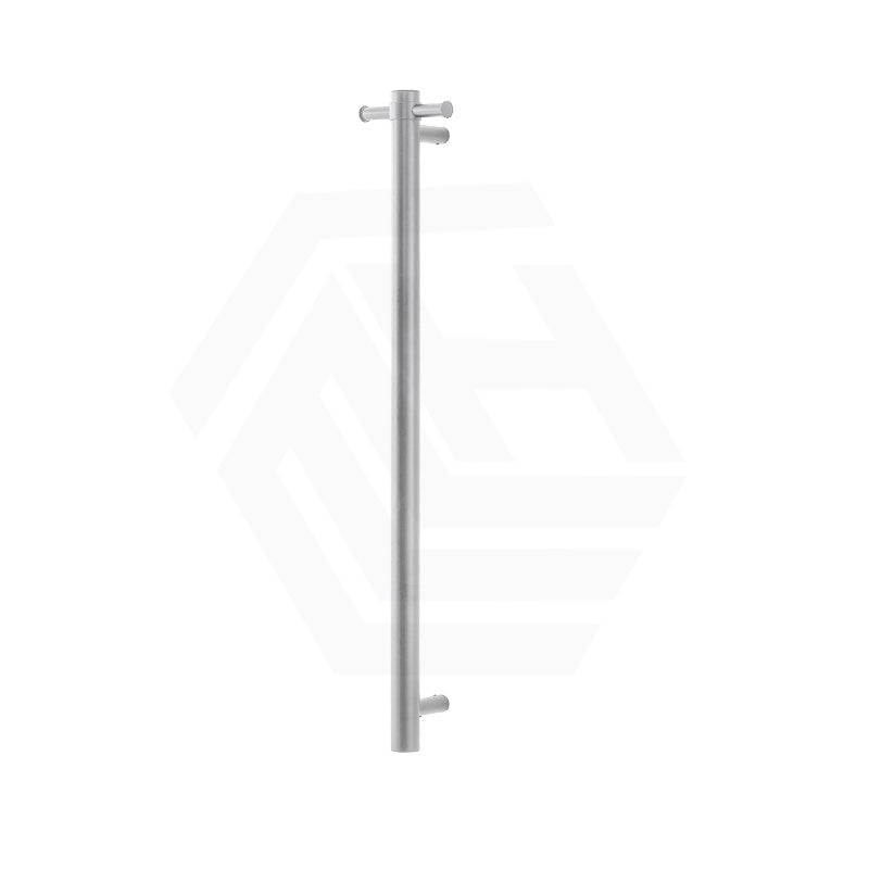 Aquaperla 950mm Round Vertical Electric Heated Towel Rack Single Bar Stainless Steel Variant Colour Available
