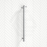 Aquaperla 950mm Round Vertical Electric Heated Towel Rack Single Bar Stainless Steel Variant Colour Available